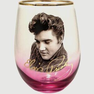 Elvis Presley Stemless Wine Glass Spoontiques BRAND NEW IN BOX